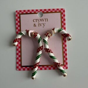 NWT Crown & Ivy Christmas Earrings